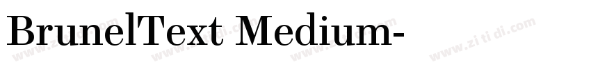 BrunelText Medium字体转换
